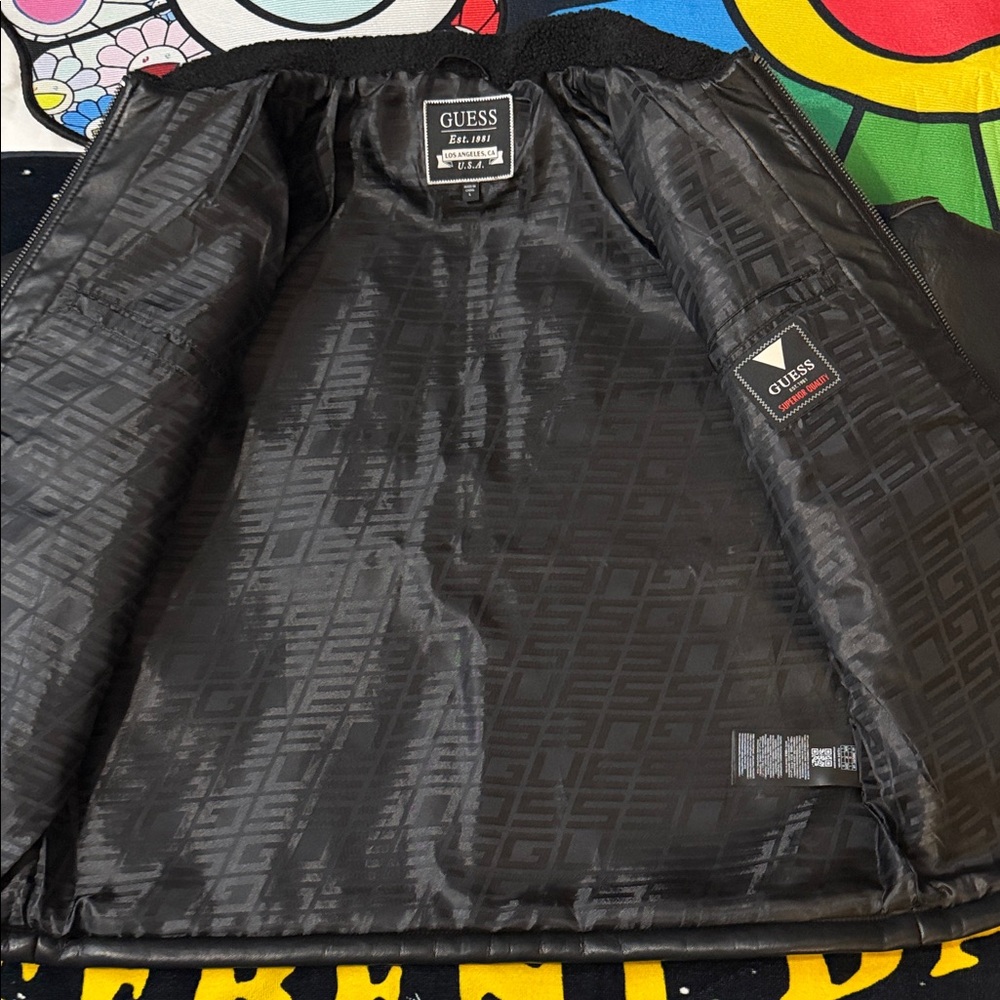 GUESS
Men's Faux-Leather Fleece-Trimmed Jacket - Picture 12 of 16